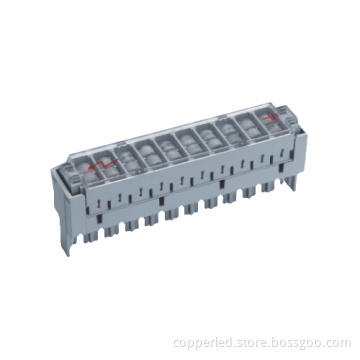 10 Pair Magazine 2 Pole Arrestor Loaded